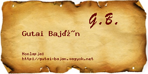 Gutai Baján névjegykártya